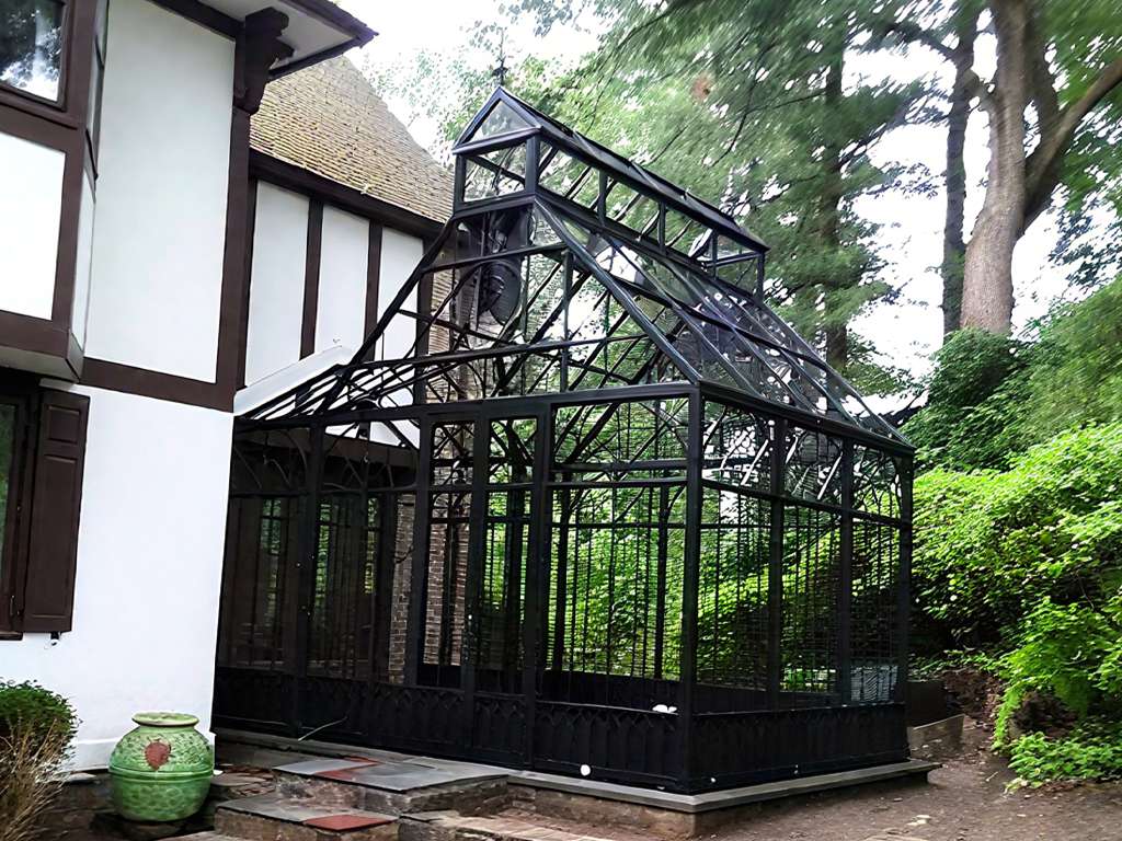 Victorian greenhouse, metal greenhouse, metal greenhouse frame,Black Metal Victorian greenhouse  YSGH-182